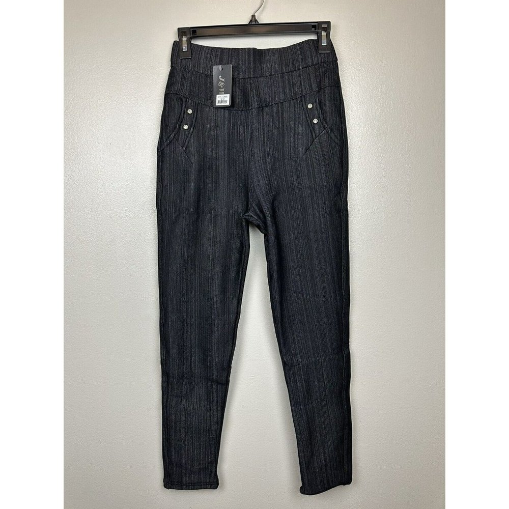 J & W Leggings Dress Pants Women Small Medium Fleece Like Lining Black